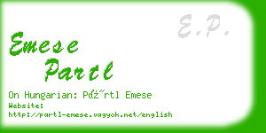 emese partl business card